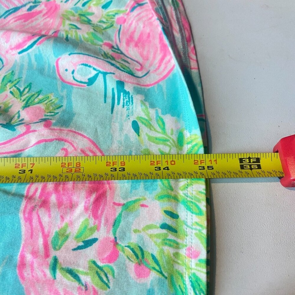 Lilly Pulitzer Women L Adrianna Dress Flamingo Tropical Colorful Swing Vacation - Picture 9 of 10